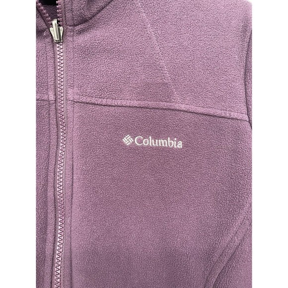 Women's Columbia Fleece Zip Up Jacket XSmall Purple‎ - Picture 3 of 7